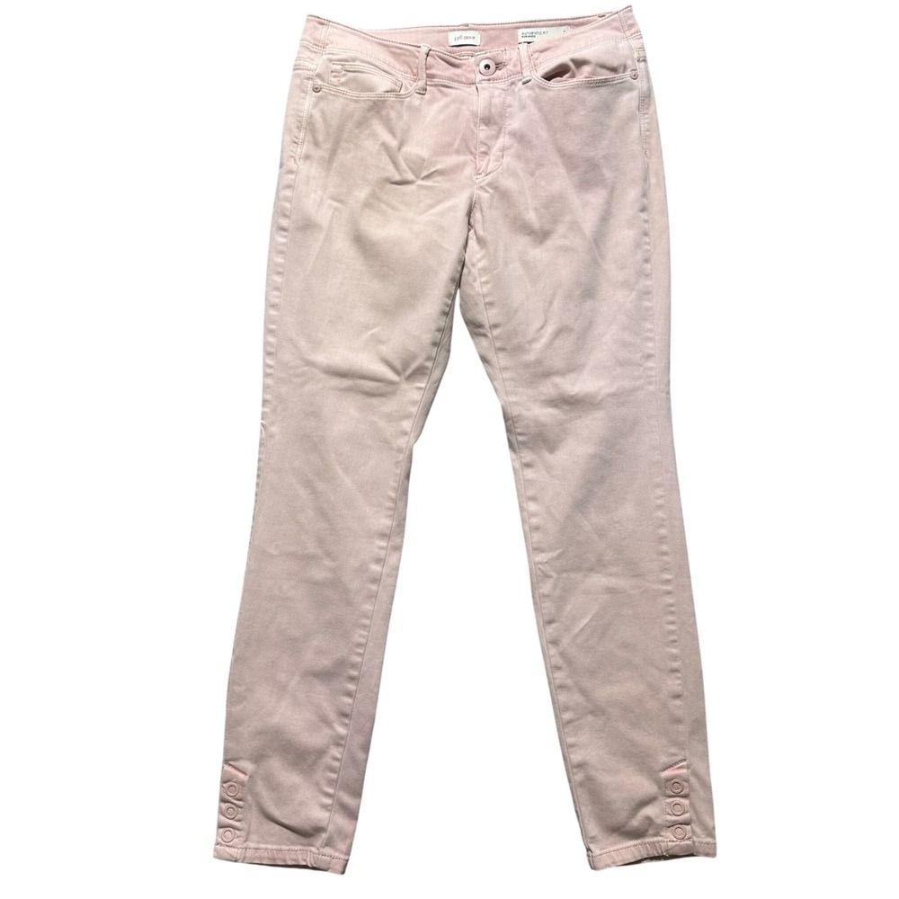 J Jill Denim Authentic Fit Pink Rose Slim Ankle Jeans Women's Size 28x28